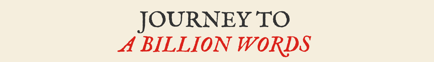 Journey to a Billion Words: The Giveaway of All Giveaways