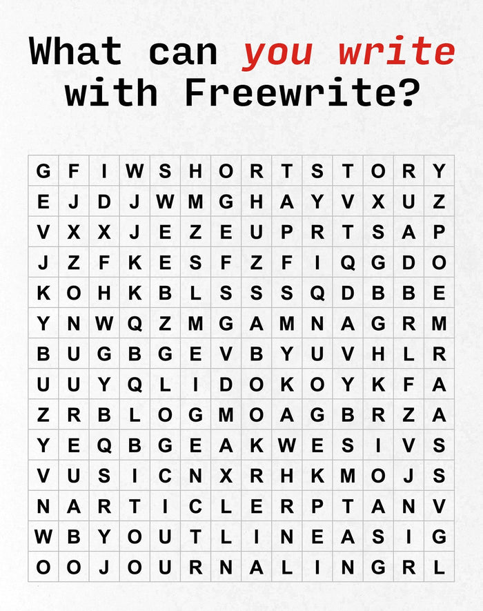 What Can You Write With Freewrite: Crossword & Answers