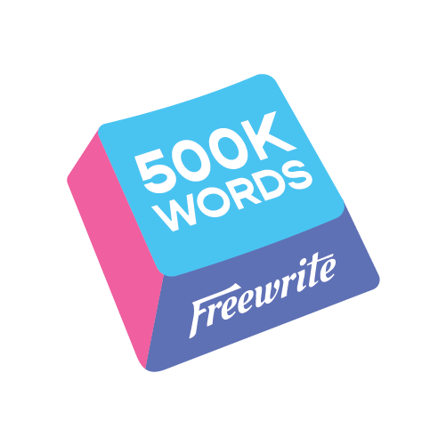 500K Words Freewrite Pin
